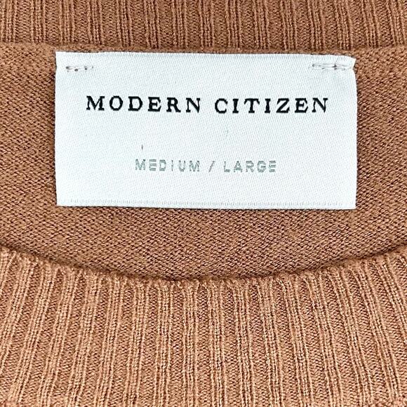 Modern Citizen Camel Knit Crewneck Sweater Top - Picture 5 of 6